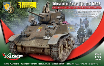 Mirage 726068 - 1:72 "Wyzwolenie Paryża" Czołg Lekki M3A3, 2 Dywizja Pancerna gen. Leclerca