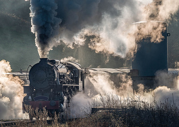 Pocztówka - Parowóz - photo by Alan Tunnicliffe