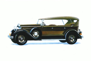 Pocztówka - Samochód Packard Standard V8 Touring Cabriolet 1931