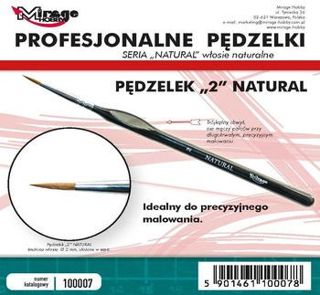 Pędzelek Mirage Hobby 100007 Natural rozmiar 2 (włosie naturalne)