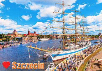 Pocztówka - Żaglowiec MIR - Szczecin