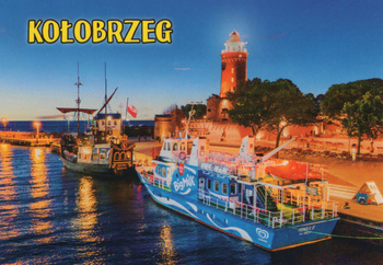 Pocztówka - Statki wycieczkowe MONIKA III i SANTA MARIA - Kołobrzeg