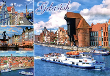 Pocztówka - Statek pasażerski DANUTA - Gdańsk