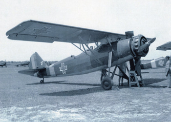 Pocztówka 21x14,8 cm - Samolot towarzyszący RWD-14 Czapla