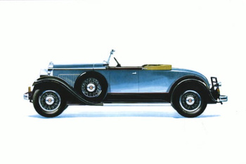 Pocztówka - Samochód Packard Standard V8 Roadster 1930