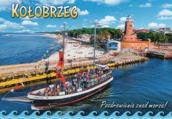 Pocztówka - Statek wycieczkowy PIRAT - Kołobrzeg