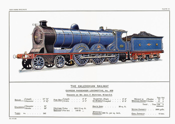 Pocztówka - The Caledonian Railway - Express Passenger Locomotive No. 903