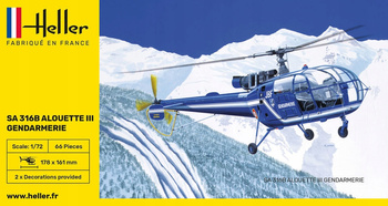 Heller 80286 - 1:72 Śmigłowiec SA 316B Alouette III Gendarmerie