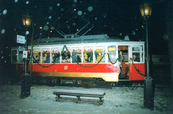 Pocztówka - Pierwsza Kawiarenka Tramwajowa w Polsce - Wagon typu LH-Standard - Wrocław 1998 r.