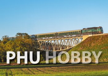 Pocztówka 21x14,8 cm - Lokomotywa spalinowa ST44-1228 - Leźno 2024 r.