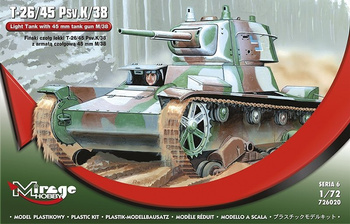 Mirage 726020 - 1:72 Fiński czołg lekki T-26/45 Psv.K/38 z armatą czołgową 45 mm M/38