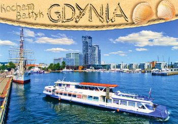 Pocztówka - Statek pasażerski MARINA - Gdynia