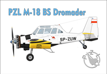 Magnes - Samolot PZL M-18 BS Dromader