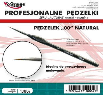 Pędzelek Mirage Hobby 100004 Natural rozmiar 00 (włosie naturalne)