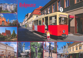Pocztówka - Tramwaj w Bydgoszczy