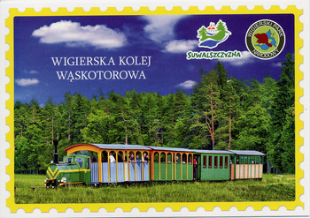 Pocztówka - Wigierska Kolej Wąskotorowa - Płociczno