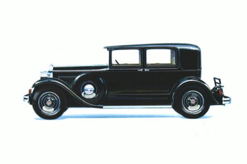 Pocztówka - Samochód Packard Standard V8 8-33 Club Sedan 1928