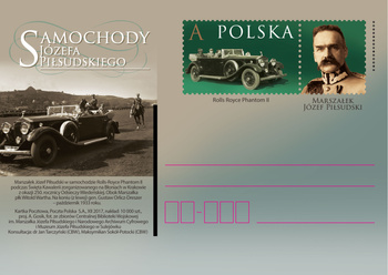 Kartka pocztowa - Samochody Józefa Piłsudskiego - Rolls-Royce