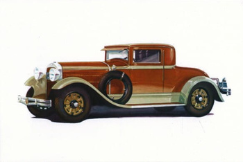 Pocztówka - Samochód Hudson Coupe 1929