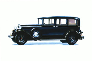 Pocztówka - Samochód Packard Standard V8 8-33 Sedan Limousine 1929