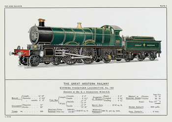 Pocztówka - The Great Western Railway - Express Passenger Locomotive No. 190