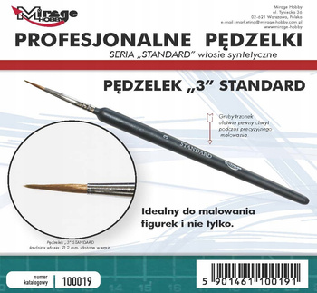 Pędzelek Mirage Hobby 100019 Standard rozmiar 3 (włosie syntetyczne)