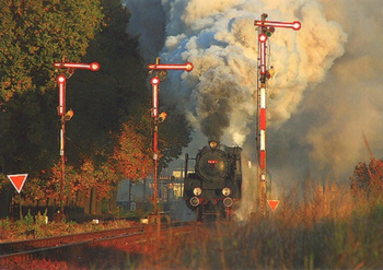 Pocztówka - Parowóz Pm36-2 - Wolsztyn