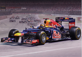 Pocztówka - Samochód wyścigowy Formuły 1