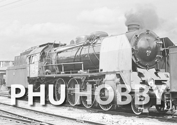 Pocztówka 21x14,8 cm - Parowóz Pt31-27 - Warszawa 1968 r.