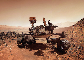 Pocztówka - Curiosity Rover exploring Mars