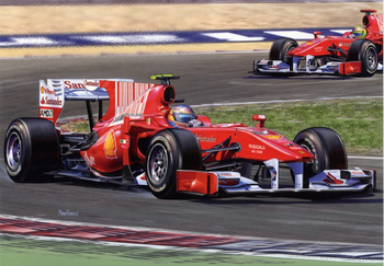 Pocztówka - Samochód wyścigowy Formuły 1