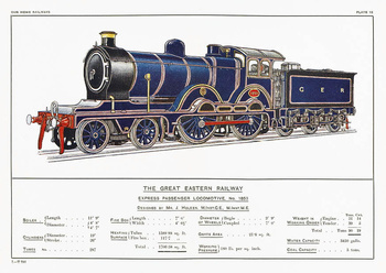 Pocztówka - The Great Eastern Railway - Express Passenger Locomotive No. 1853