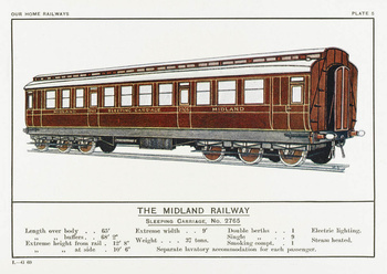 Pocztówka - The Midland Railway - Sleeping Carriage No. 2765