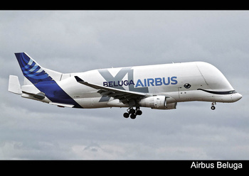 Pocztówka - Samolot Airbus A300-600ST Beluga