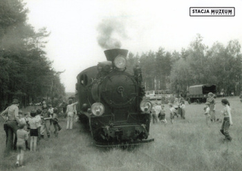 Pocztówka - Parowóz wąskotorowy Px29-1704 - Piaski Królewskie 1984 r.