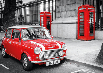 Pocztówka - Samochód Mini