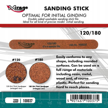 Mirage Hobby 100037 Pilnik ścierny Sanding Stick Double Grit #120 / #180