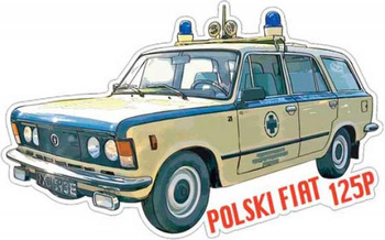 Magnes - Samochód Polski Fiat 125p Pogotowie Ratunkowe