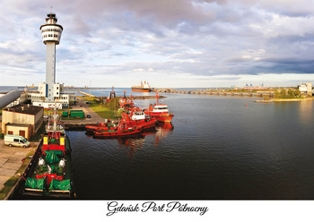 Pocztówka - Statki w Porcie Północnym w Gdańsku