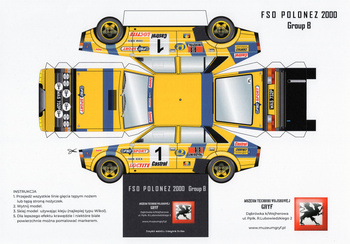 Model kartonowy - FSO POLONEZ 2000 Group B