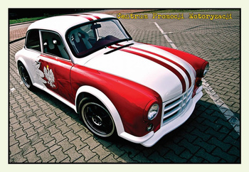 Pocztówka 19x13 cm - Samochód Syrena Euro 2012