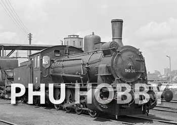 Pocztówka 21x14,8 cm - Parowóz Tp2-34 - Warszawa 1968 r.