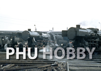 Pocztówka 21x14,8 cm - Parowozy serii Ty2 - Jaworzyna Śląska 1978 r.