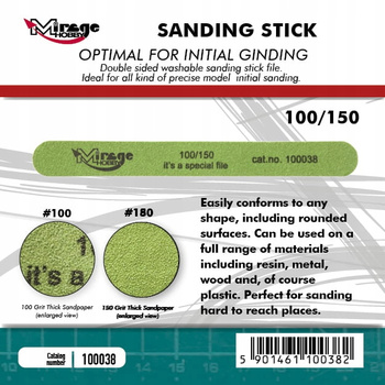Mirage Hobby 100038 Pilnik ścierny Sanding Stick Double Grit #100 / #150