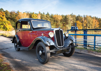 Pocztówka - Samochód Morris Eight (1936)