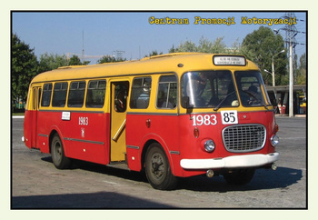 Pocztówka 19x13 cm - Autobus Jelcz 272 Mex nr 1983