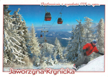 Pocztówka - Kolej gondolowa na Jaworzynę - Krynica-Zdrój