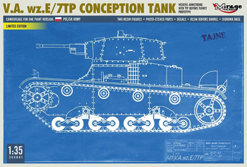Mirage 350001 - 1:35 Czołg koncepcyjny Vickers-Armstrong prototyp z wieżą 7TP Bofors