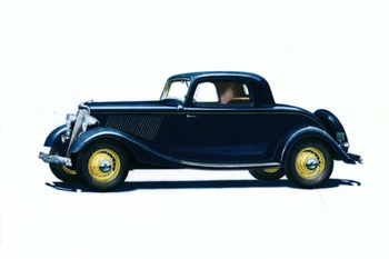 Pocztówka - Samochód Ford V-8 Coupe 1934
