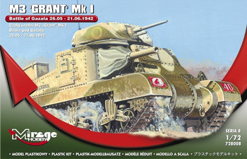 Mirage 728008 - 1:72 Czołg średni M3 Grant Mk. I Bitwa pod Gazalą 1942